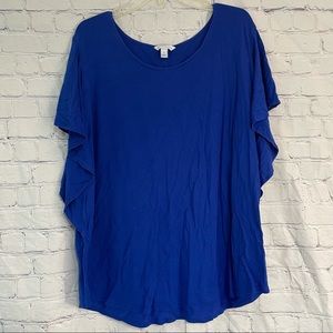 Boutique Blue Blouse 2X